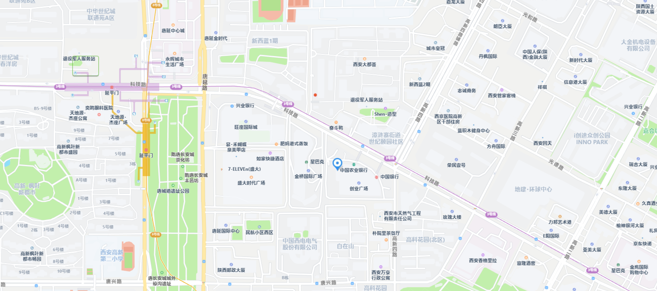 创途在XIAN 地图